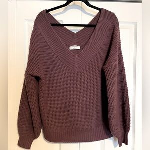 Of the shoulder sweater